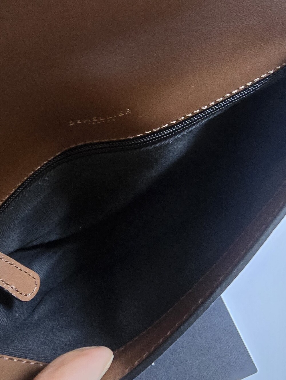DeMellier  Small Vancouver Leather Crossbody Bag Tan - Picture 7 of 11